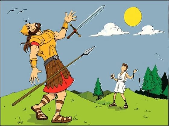 El mític enfrontament entre David i Goliat, segons la Biblia.