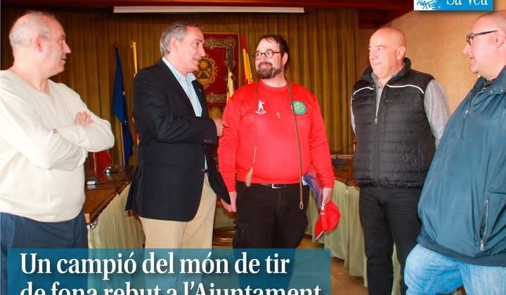 TIR DE PASSETJA:  El Campió del Món, Silvio Jaegoor, rebut amb tots els honors, a l’Ajuntament de Sóller.